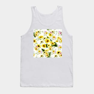 Watercolor Sunflower 3 Tank Top